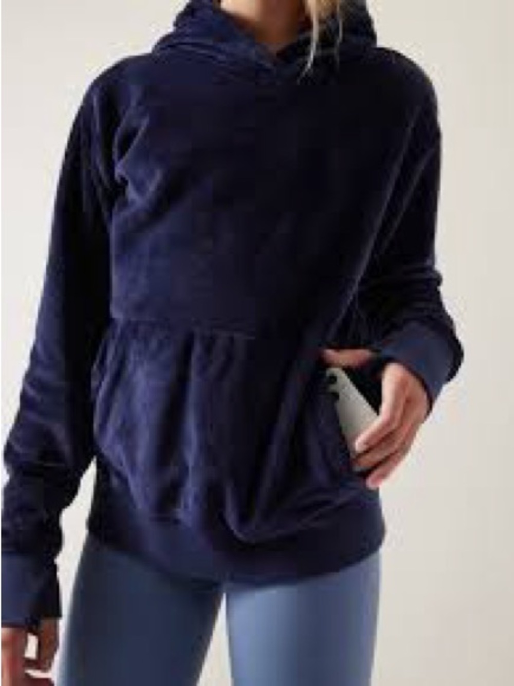 Athleta Plush Hooded Sweatshirt in Charcoal Gray